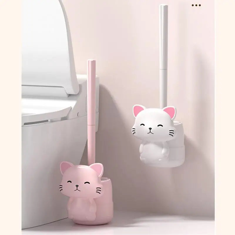 Toilet brush for cleaning squat pit