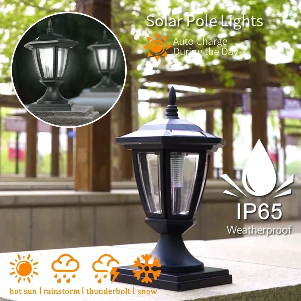 Outdoor solar lamp for garden decoration and fence - view 2