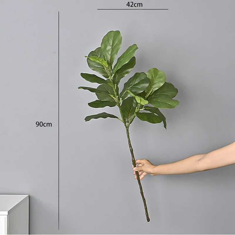 Artificial ficus branch for interior and exterior decoration - 90cm 2 fourches / No Pot