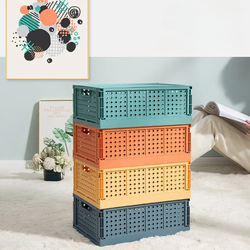 Collapsible Desktop Storage Box, Student Cosmetics Basket, Simplicity, Household, Dormitory, Stationery, Sundry, Small - view 2