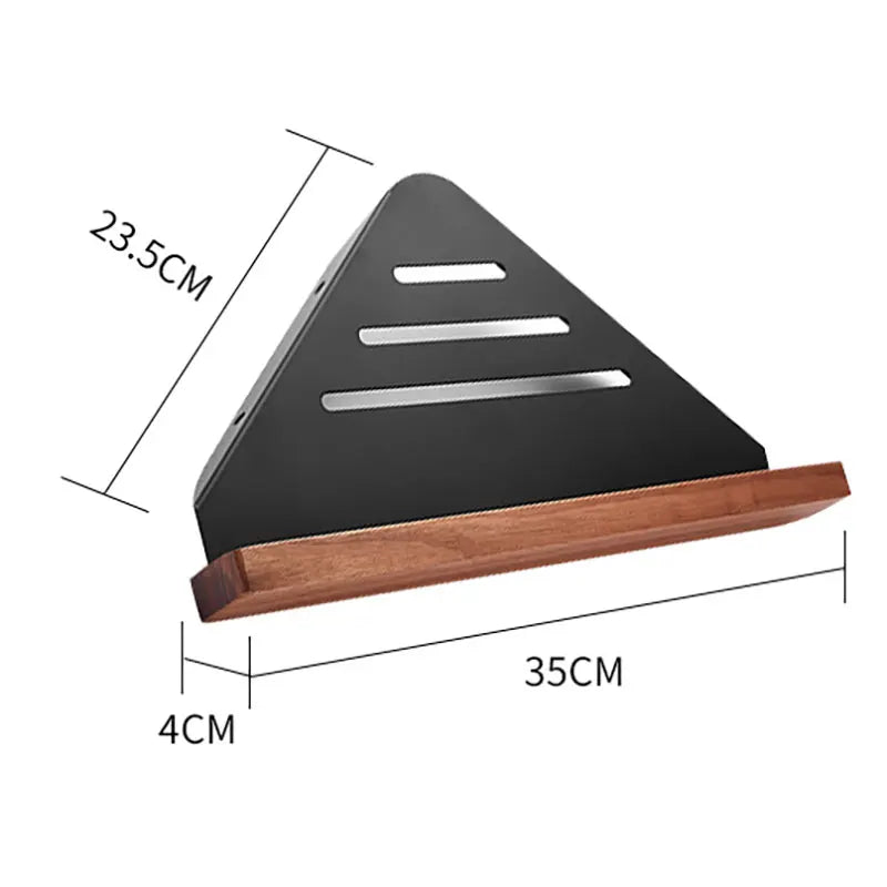 Wall Mount Floating Shelves, Wood and Aluminium, Storage Rack, Home decor, Living Room, Bedroom, Bathroom, Kitch - view 5