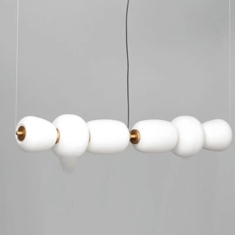 Modern minimalist glass chandelier for creative spaces and bars - view 5