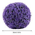 Artificial grass topiary balls for outdoor decoration - 30 cm / Purple