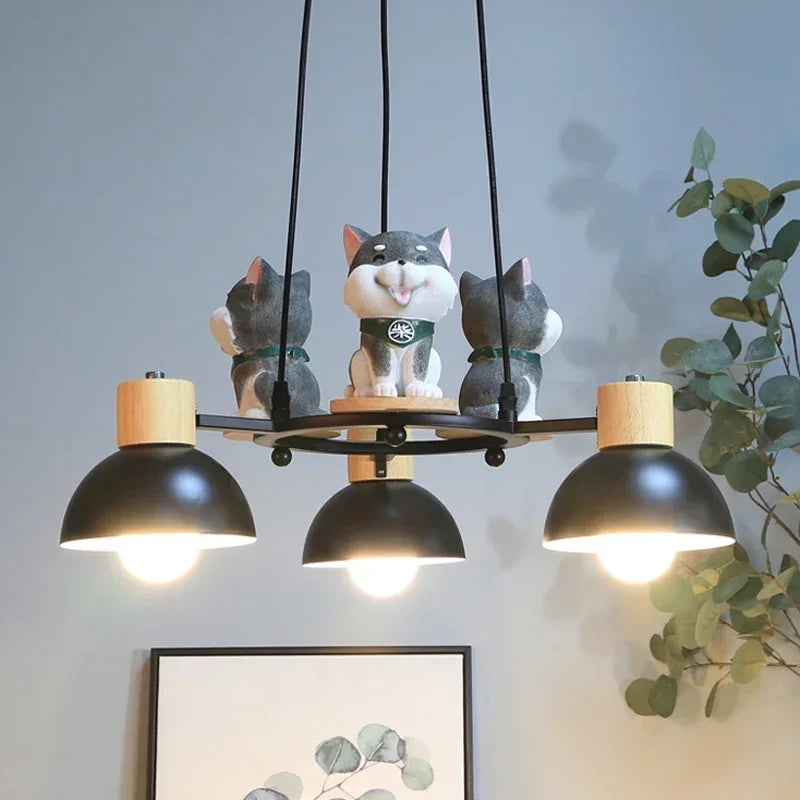 Puppy-shaped chandelier for child room decoration - view 3