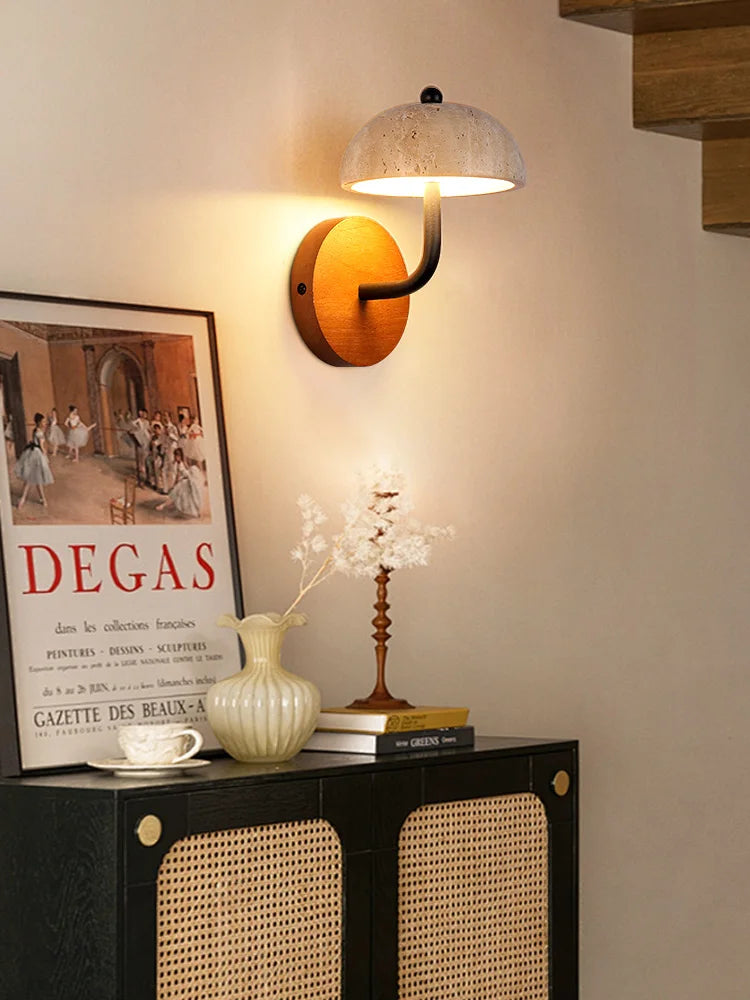 Simple bedside lamp wall sconce with natural atmosphere - view 2