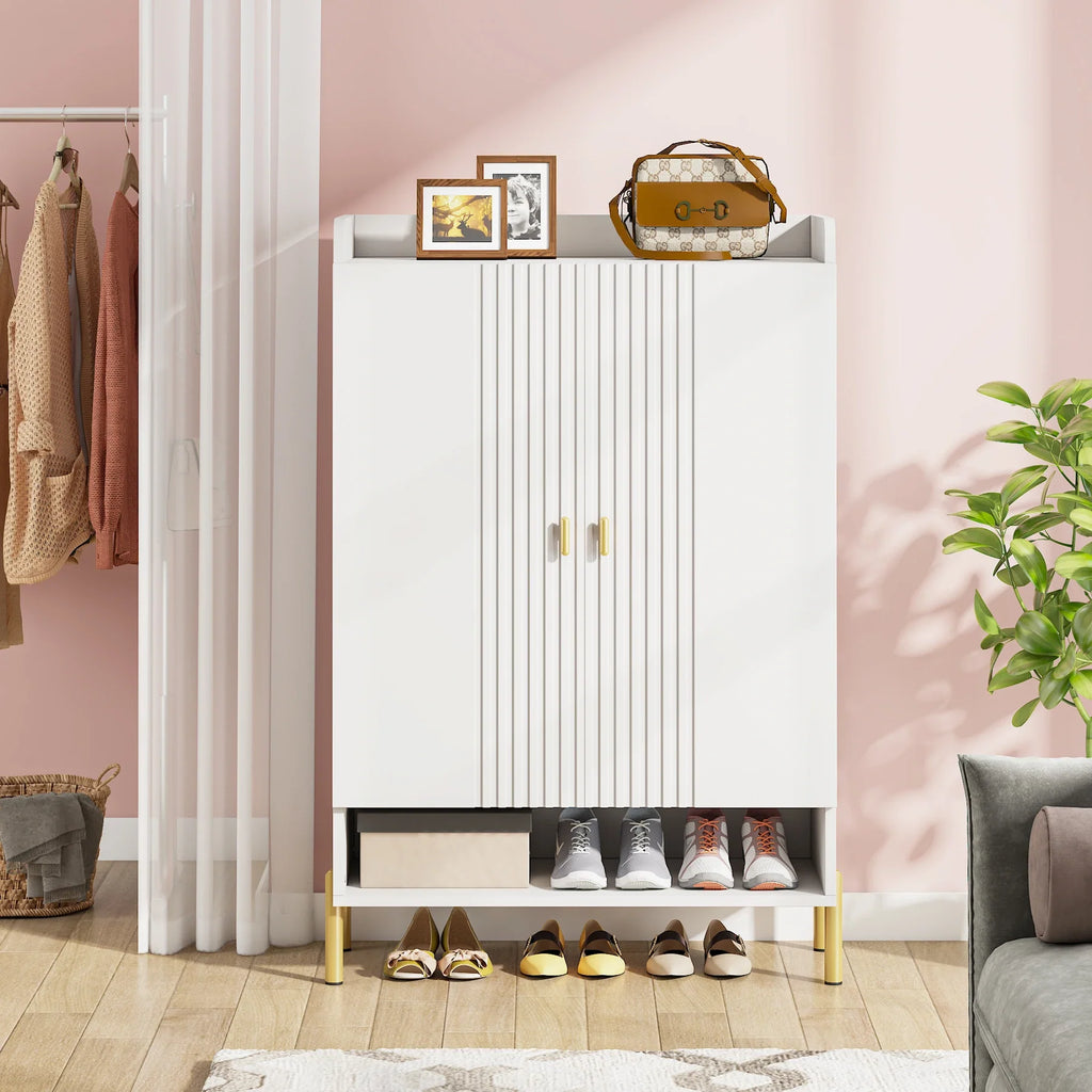 Six-level shoe cabinet with adjustable shelves - view 3