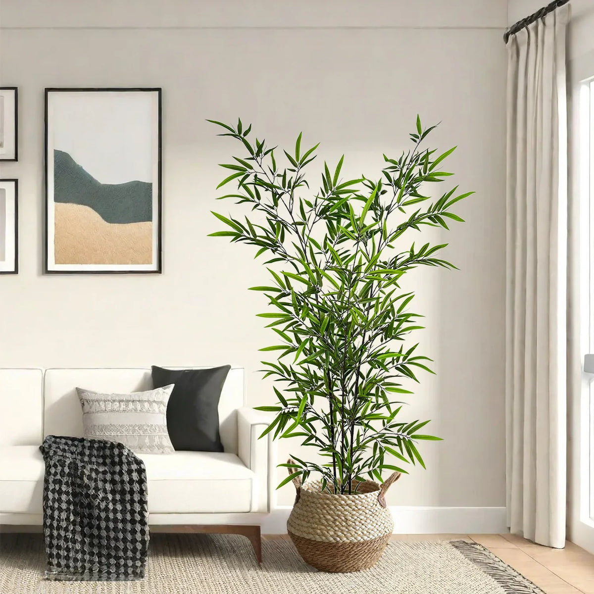 Artificial bamboo leaves for decoration of events and parties - view 3
