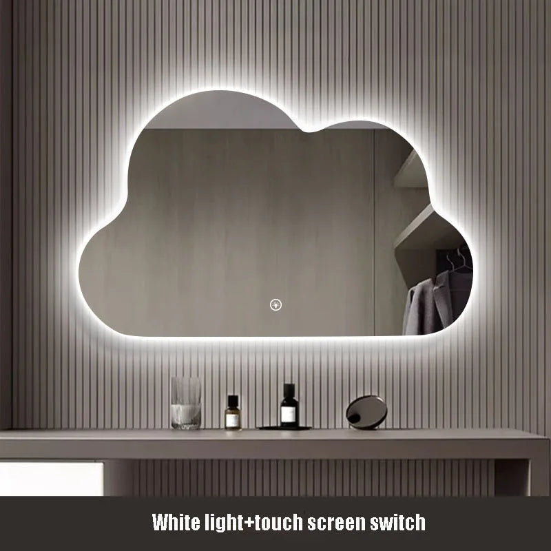 Luxury horizontal cloud mirror with led lighting for makeup - 60x40cm 1