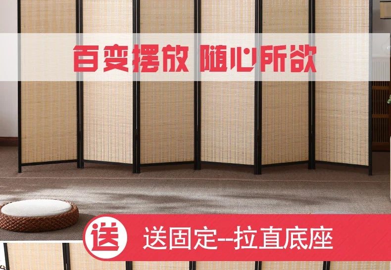 Living room partition screen, simple folding bedroom, shelter, mobile home, simple modern Chinese and Japanese style solid wood - view 6