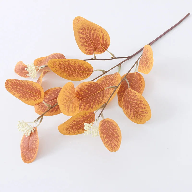 Eucalyptus artificial plants with fruit for modern decoration - Orange