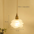 Romantic vintage glass chandelier for elegant interior - B / LED Bulb E14 x 1