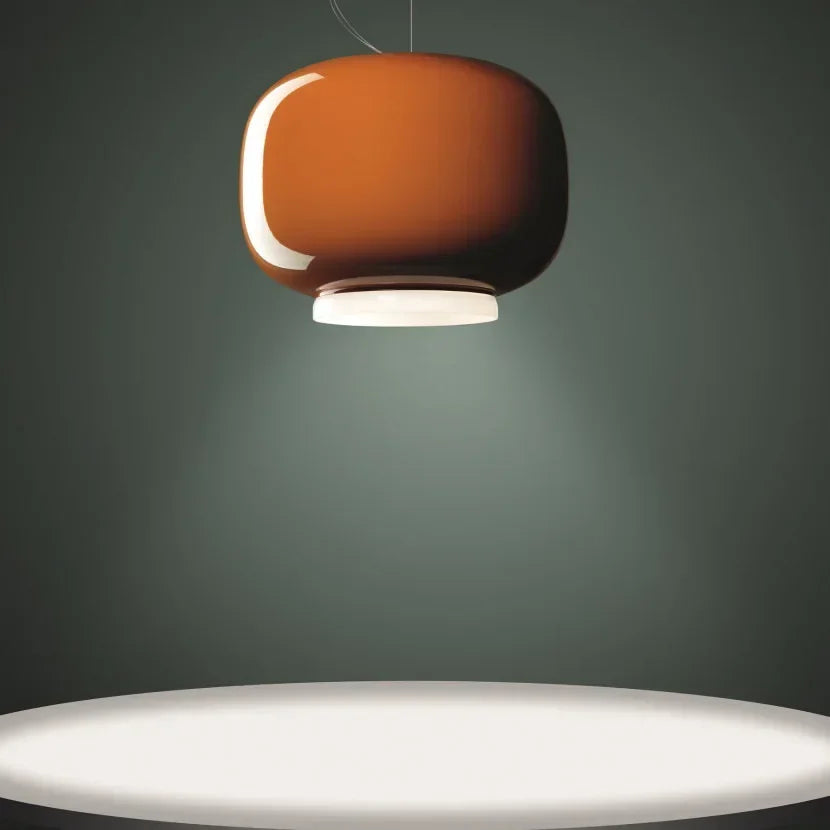 Modern pendant light in glass bright and colorful design - view 5