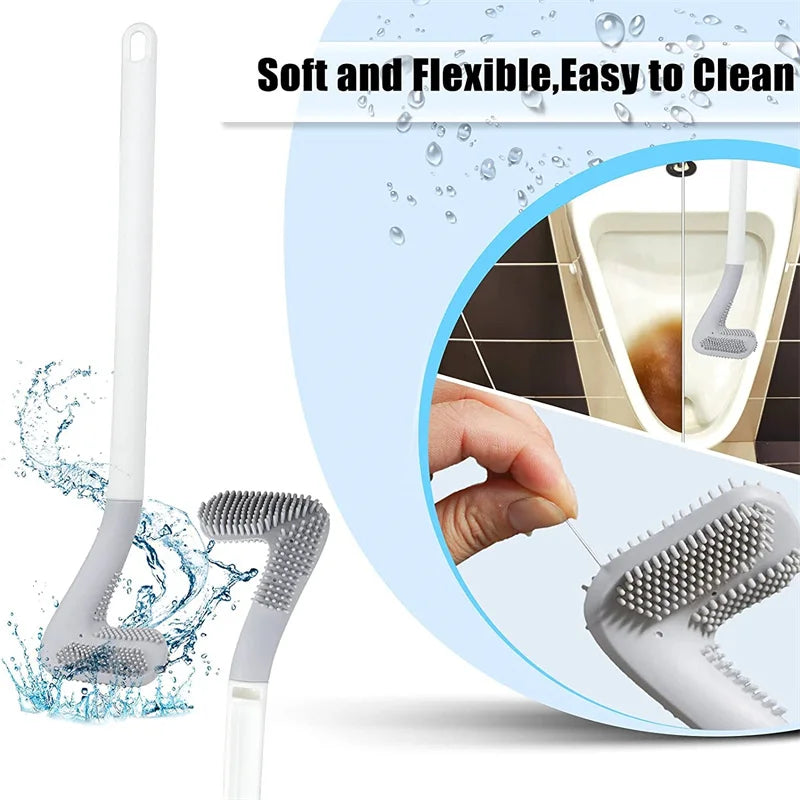 Silicone cleaning brushes with bathroom holder - view 6