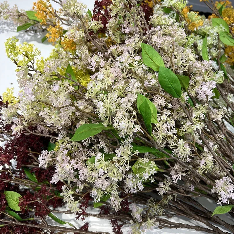 Set of 2 artificial flowers in decorative snow willow - view 6