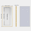 Illuminated mirror with golden frame and three-colored anti-fog led lights - 160x80cm (63x32 inches)