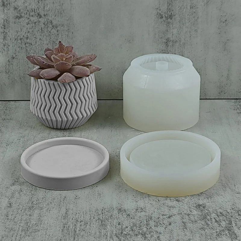 Silicone moulds for Nordic concrete flower pots and interior decoration - view 6
