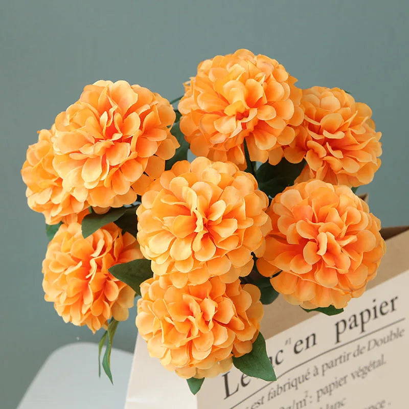 10 artificial dandelion bouquets for interior decoration and events - Orange