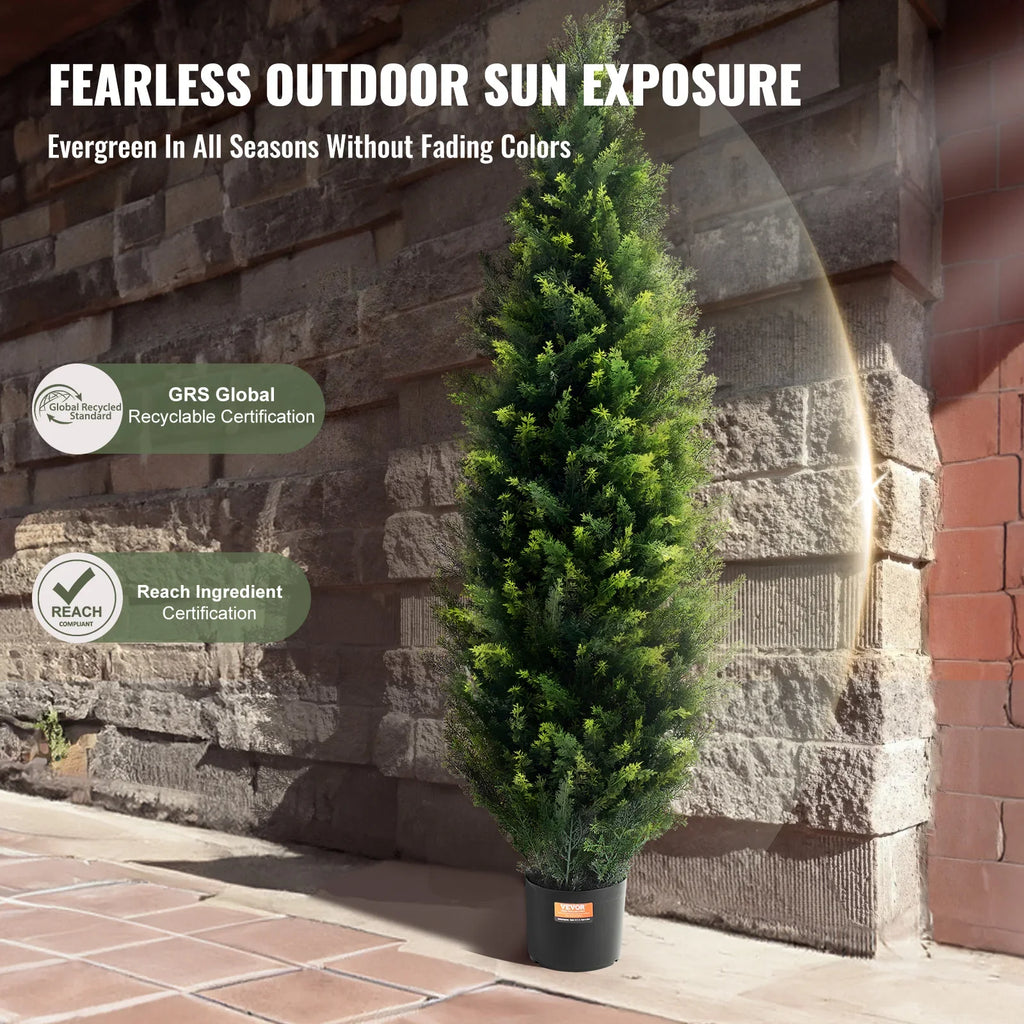 Artificial cedar topiary tree for interior and exterior decoration - view 4