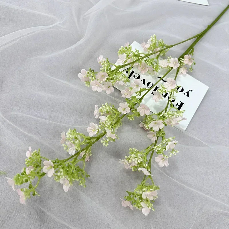 Artificial silk baby's breath branches for interior decoration - Pink