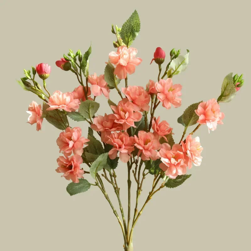Bouquet of silk camellias for artificial floral decoration - Pink