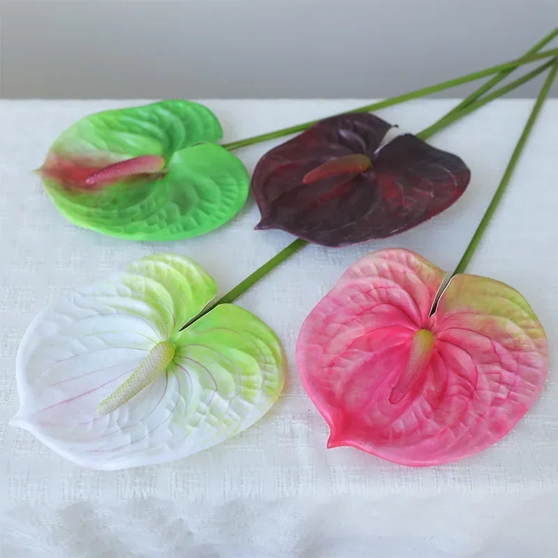 Garden decoration artificial leaves anthuriums for outdoors