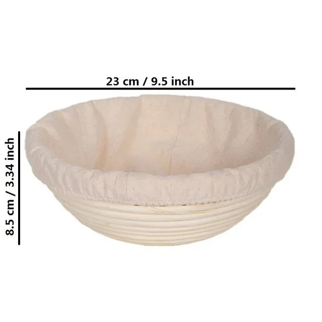 Rattan bread basket for cooking and fermentation - Round 23x8,5
