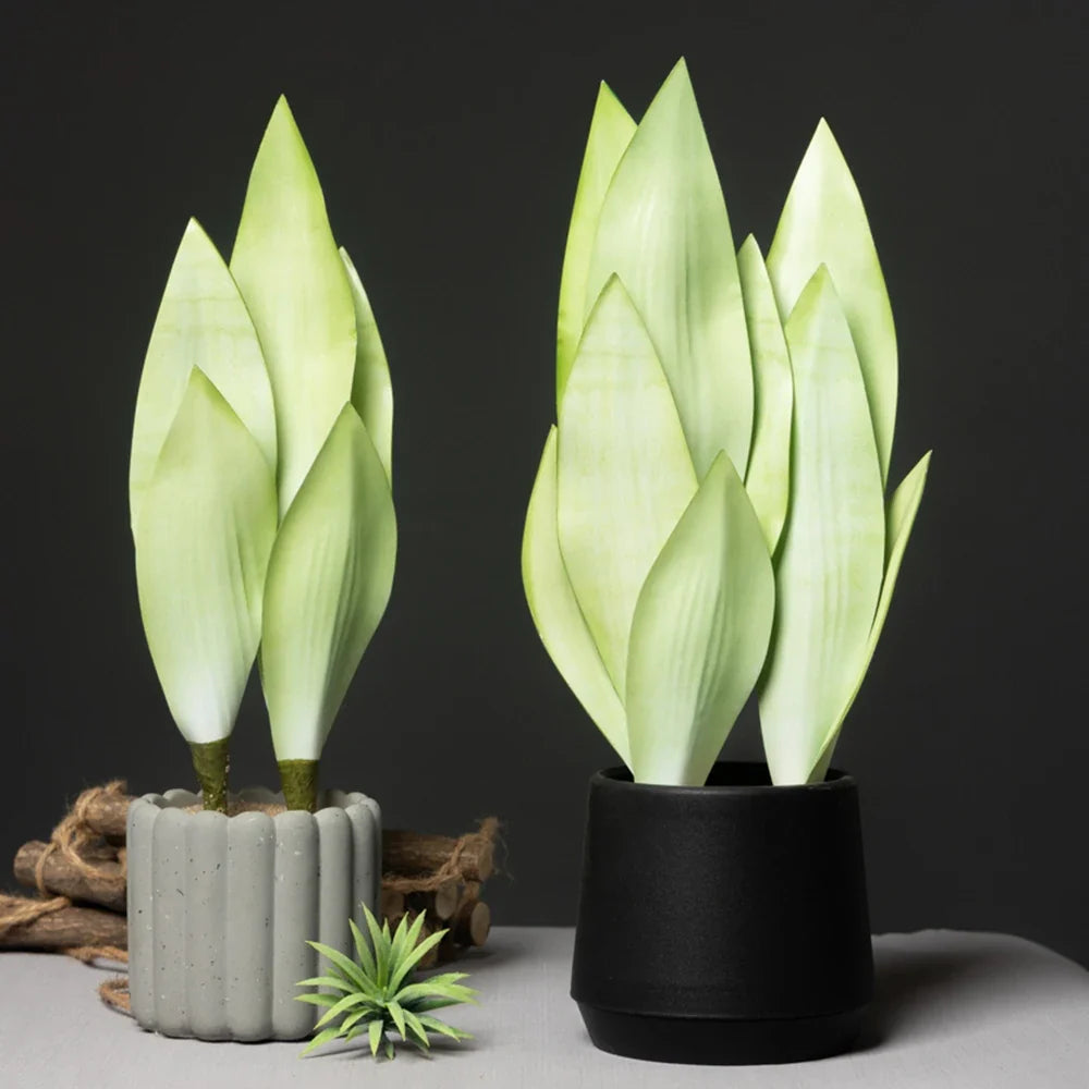 Artificial tropical plant with orchid leaves for interior decoration