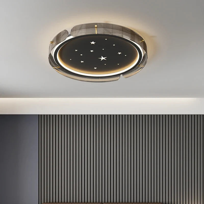 Minimalist led ceiling with starry sky and high-end design - view 5