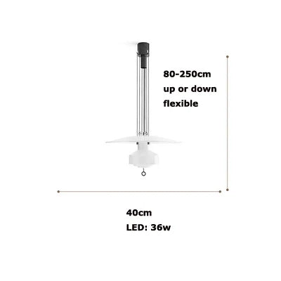 Minimalist Flexible LED Aluminum Chandelier, Lightweight Build - Warm light / 40cm white