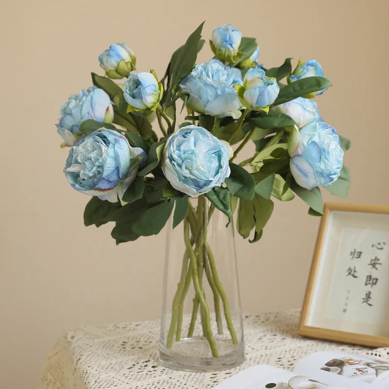 Large artificial silk peony flowers for wedding decorations - view 6