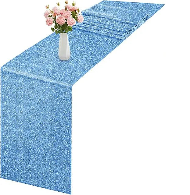 Golden sequin table runner decoration party