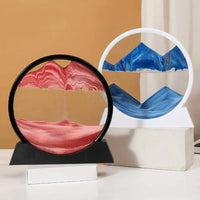 Glass hourglass 3d sand landscape in motion artistic decoration
