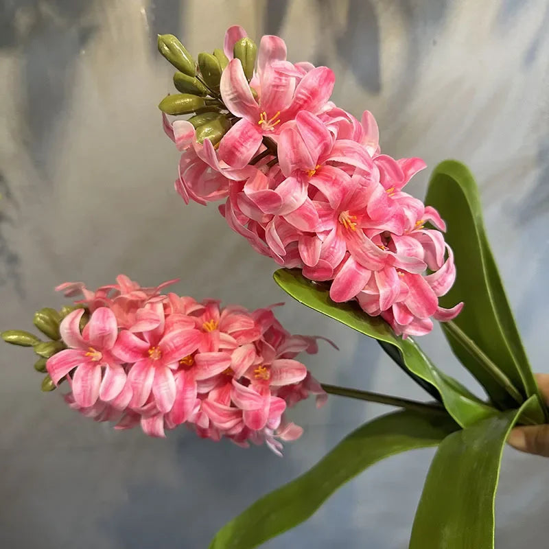 Set of 2 artificial flowers in realistic hyacinths for interior decoration - view 6