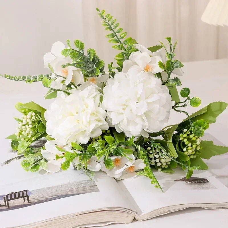 Bouquet of silk chrysanthemums for garden decoration - view 6