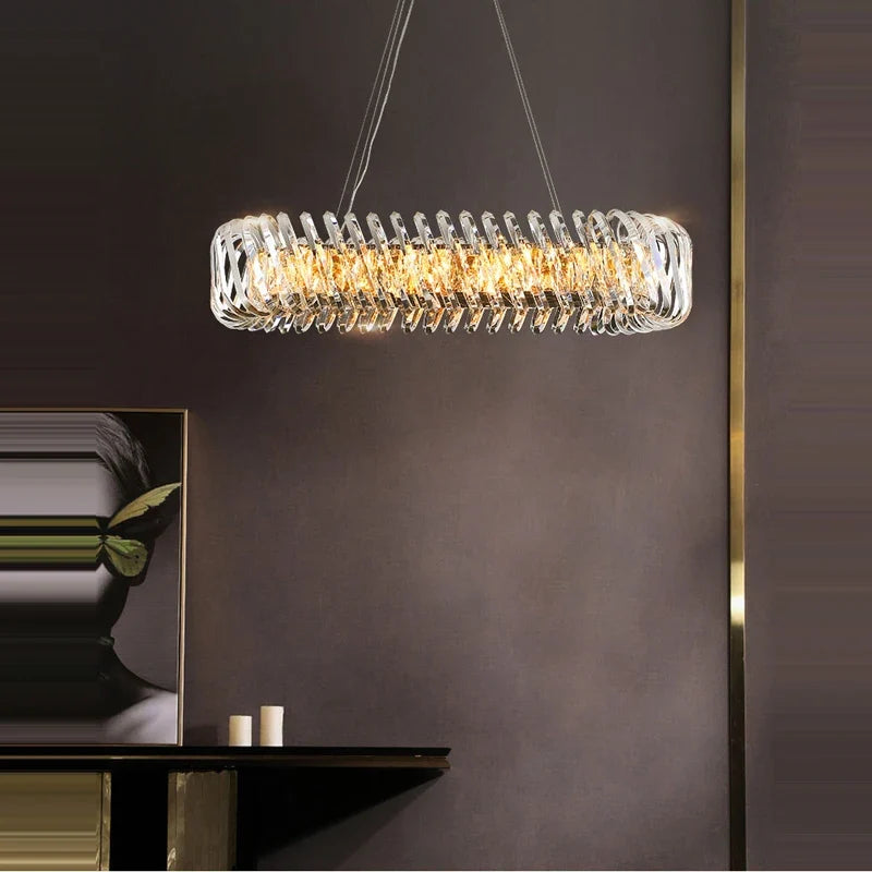 Glass led chandelier crystal art decorative variable intensity new trend - view 4