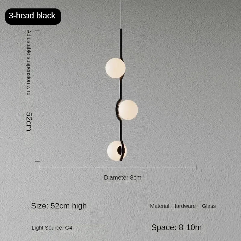 Postmodern minimalist pendant light for elegant interior decoration - A1 / 3 modifiables