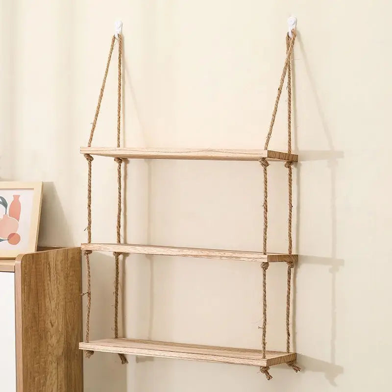 Hanging wooden wall shelves for Nordic decoration - Wood 3 Layers