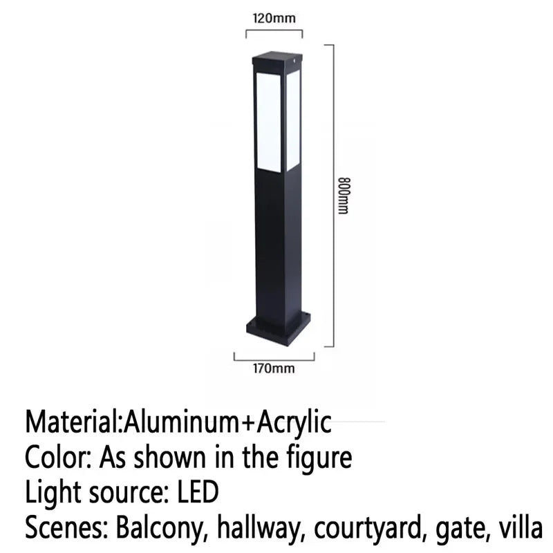 Outdoor led garden lamp contemporary design for villa - L  H80CM Electric