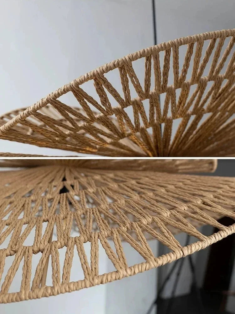 Wabi sabi style during light, rattan even light, dining room home decoration, bedroom living room during light - view 6