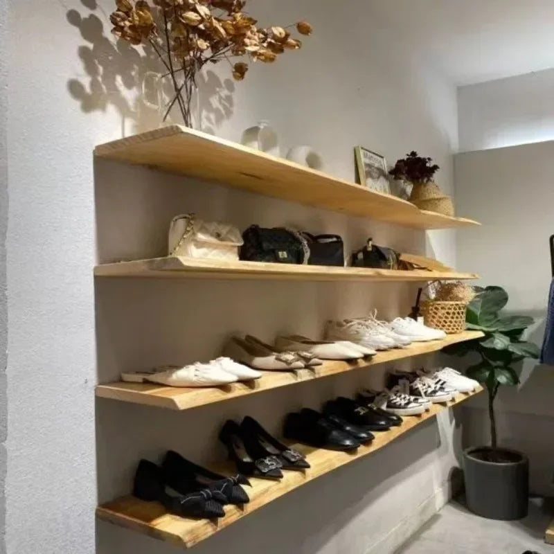 Floating wooden shelf for decoration and interior organization - view 3