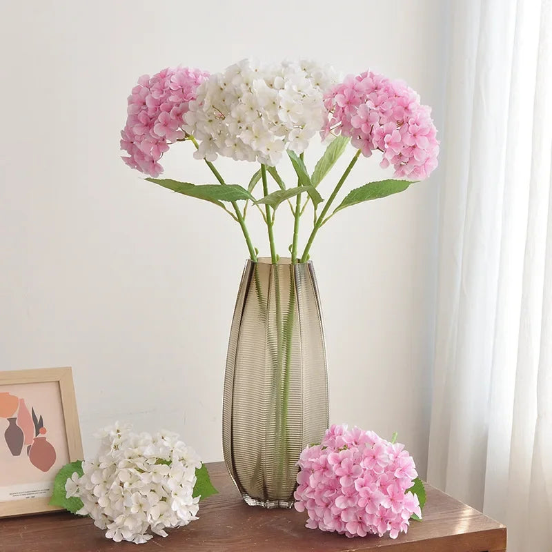 Artificial hortensia branch for interior decoration and office - view 4