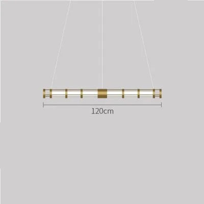 Modern pvc pendant light for elegant and minimalist interior decoration - Gold--120cm / Cool White