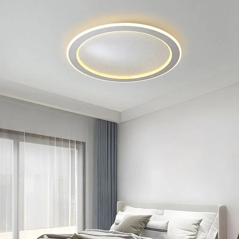Modern LED ceiling lamp in the shape of a ring for interior decoration