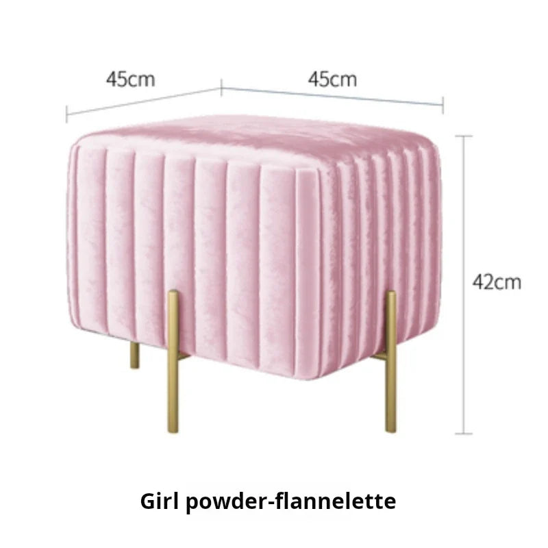 Multifunctional creative Nordic velvet bench for living room and bedroom - Pink 45