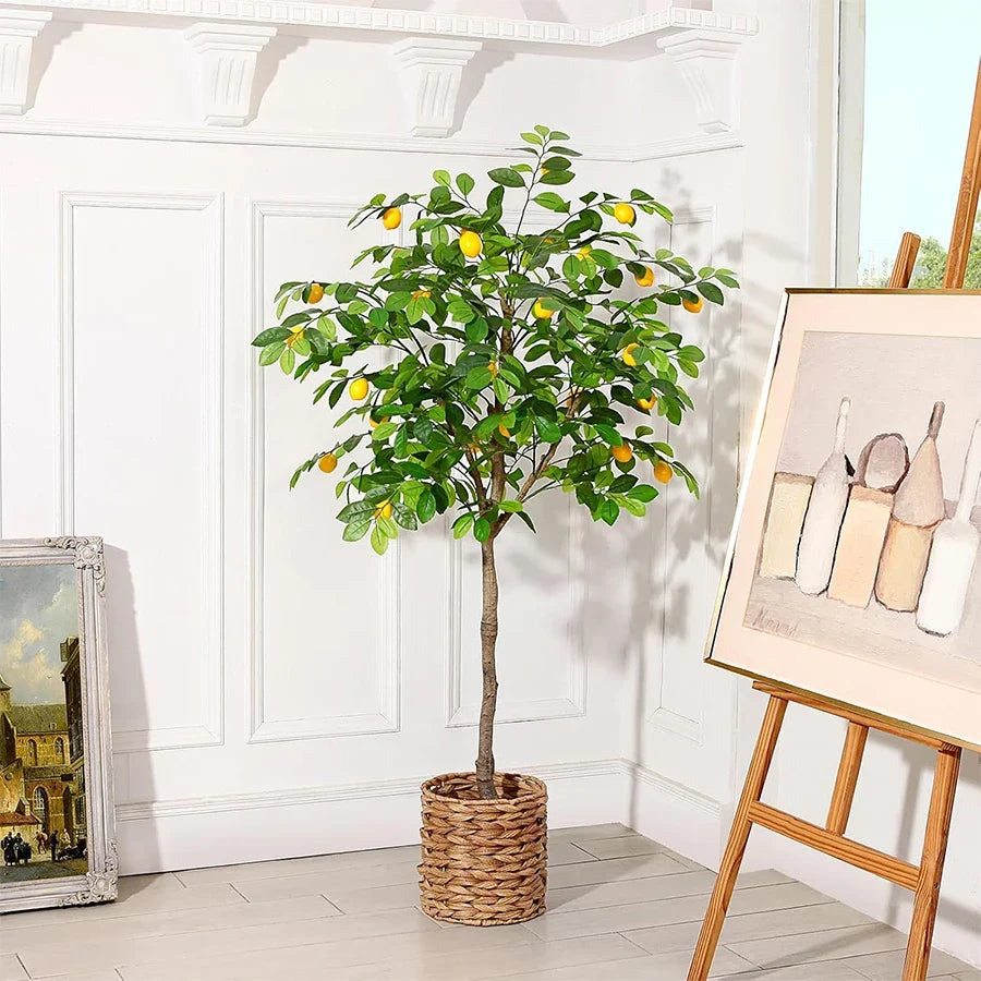 Artificial lemon tree with fruit for interior decoration and garden - view 2