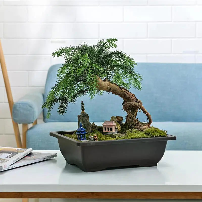 Rectangular flower pots imitation clay for outdoor garden - view 5