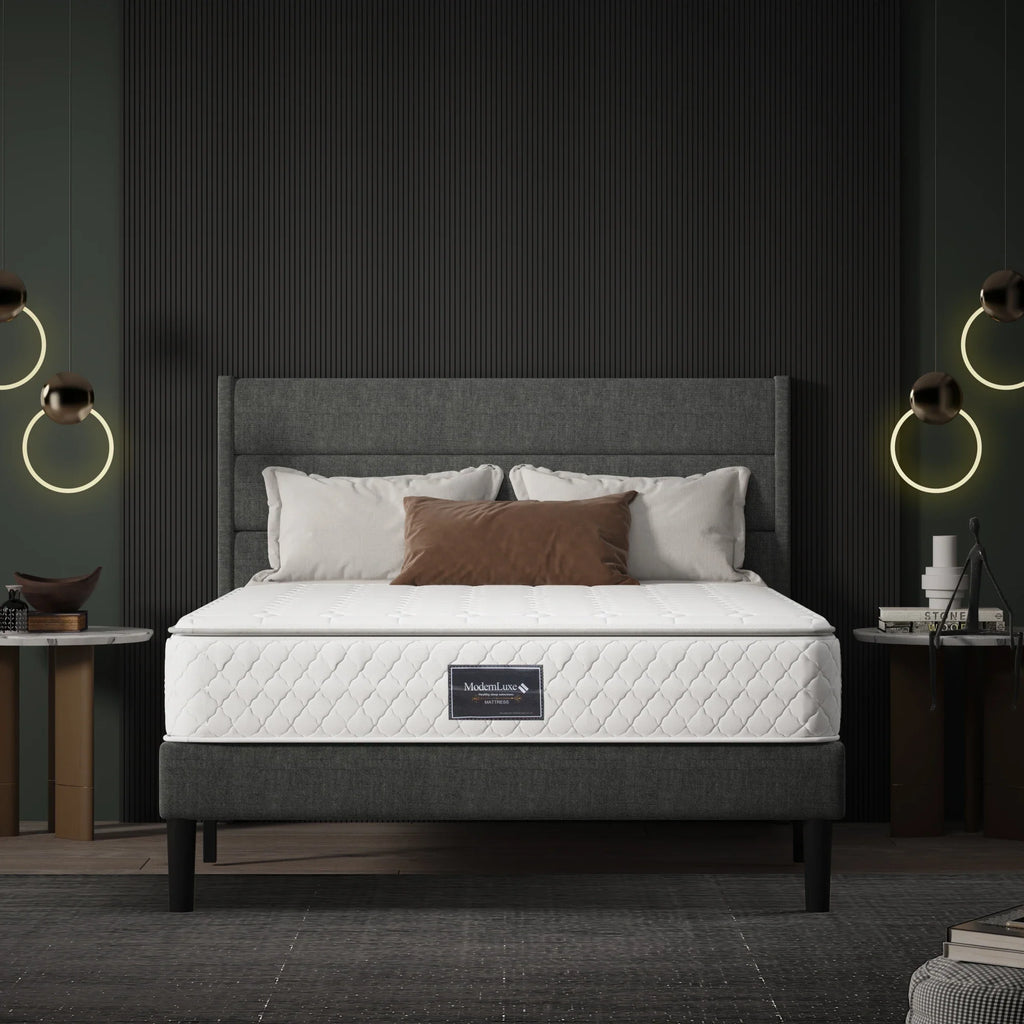 Spring mattress, 7 zones cold foam mattress, pocket spring, quilted microfiber cover topping, hardness H3, 25cm height - view 6