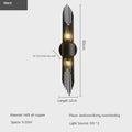 Copper retro wall sconce for elegant interior decoration - Warm White (2700-3500K) / Black