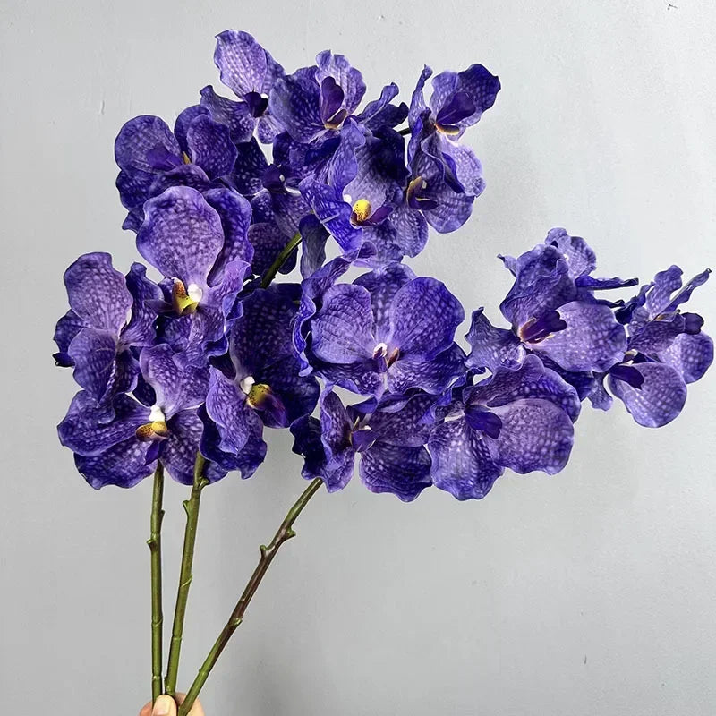 Set of 2 artificial vanda orchids for interior decoration - view 5