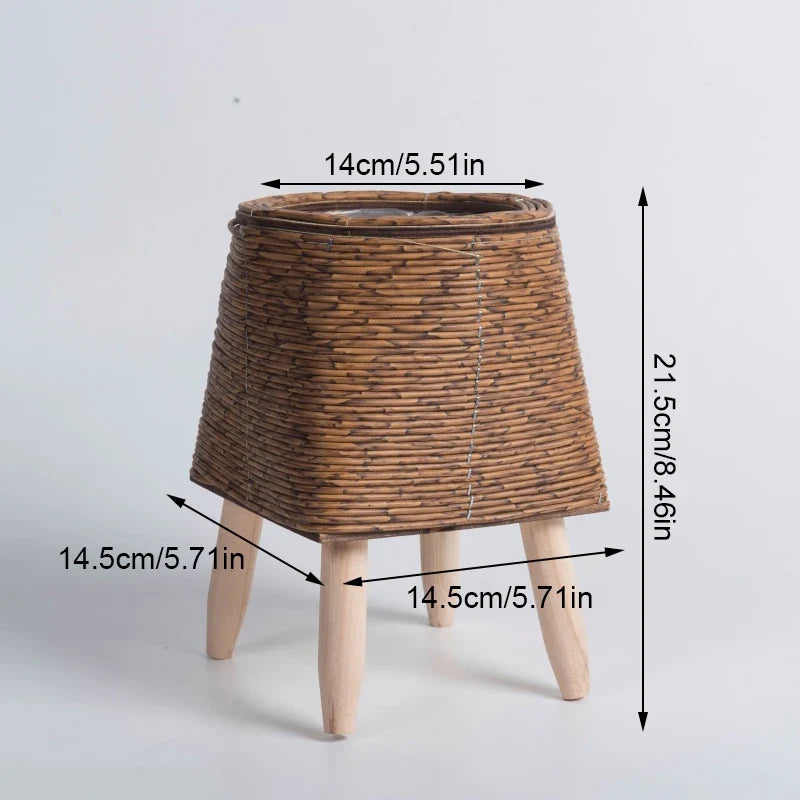 Nordic flower shelf in rattan imitation with removable feet - 04